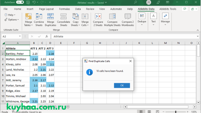 AbleBits Ultimate Suite for Excel 