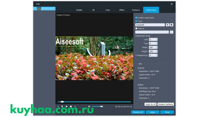 Aiseesoft Video Enhancer
