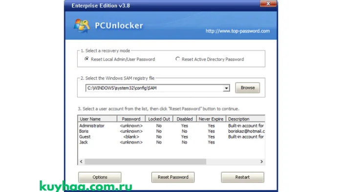 PCUnlocker WinPE
